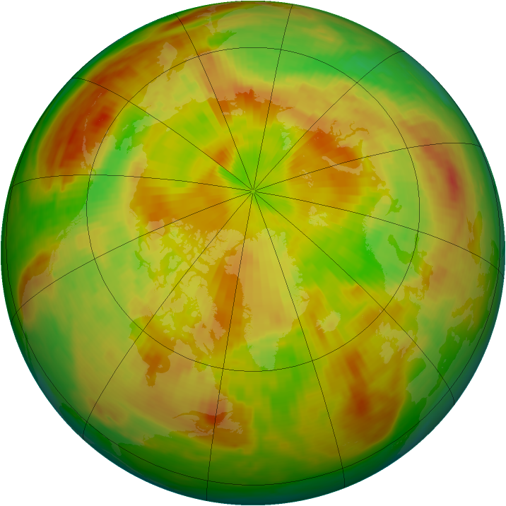 Arctic ozone map for 19 May 1981